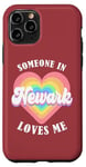 Coque pour iPhone 11 Pro Quelqu'un à Newark m'aime City Heart