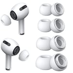 [4 Paires ] Embouts de Remplacement pour AirPods Pro et AirPods Pro 2 avec Trou de Réduction du Bruit, Embouts en Silicone pour AirPods Pro (XS/S/M/L)