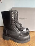 *NEW* RRP £165 VAGABOND Womens Cosmo 2.0 Black Leather Lace Up Boots UK 4 EU 37