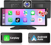 4+64G Android 13 Autoradio Avec Ecran Dashcam Sans Fil Apple Carplay Android Auto Stereo De Voiture 10.26"" Moniteur A Ecran Tactile Autoradio Avec Bluetooth,Wifi,Gps,Fm,Mirror Link