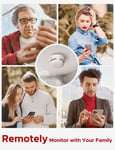 Wi-Fi Smoke Alarm 3-Pack, Smart, Replaceable Battery, Compatible with App