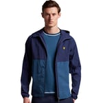 Lyle & Scott Mens Venture Jacket Colour Block Padded Hooded Fleece Lining