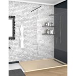 100X80 cm Receveur de douche en résine Rectangulaire avec cadre Crème 100 X 80 X 6 cm