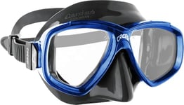 CRESSI Perla Mask Black/Blue - Unisex Perla Scuba Mask ideal for Snorkeling, Apnea, Diving, Black/Blue, One Size