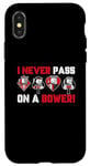 iPhone X/XS I Never Pass On A Bower Funny Humor Euchre Card Game Case