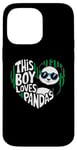 iPhone 14 Pro Max This Boy Loves Pandas Cute Panda Bear Valentines Day Case