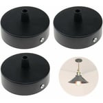 3 PièCes Auvent De Plafond 8cm Cache Fil Pour Lustre MagnéTique Profilé Avec Serre-CâBle IntéGré-Noir Mat-Luminaire Adapté à Toutes Les Lampes