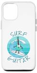 Coque pour iPhone 12/12 Pro Surf Guitar Guitariste électrique Surfeur Vacances d'été