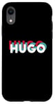 Coque pour iPhone XR Hugo Name Chemise humoristique avec nom rétro Hugo années 80