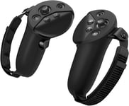 Silicone Fit Controleur Compatible Avec Meta Quest Pro Vr Gaming Controller Grip Avec Sangle Ajustable Pour Une Protection Anti-Dérapante - Noir