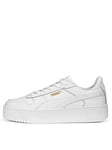 Puma Womens Carina Street Trainers - White, White, Size 3, Women