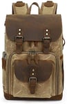 Camera Bag Backpack, camera case Waterproof Anti Theft Photography Backpack, Camera Travel Bag Professional Camera Lens Organizer,Earthy yellow (Color : Khaki, Size : Khaki)