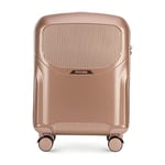 WITTCHEN Lady 2 Stylish Cabin Suitcase Hand Luggage Small Travel Case Hard-Wearing Polycarbonate 4 Double Wheels TSA Combination Lock 2,9 kg 36 L Size S Muted Pink Elements in Rose Gold