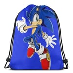 ANGSHI6 Drawstring bag unisex classic sports backpack storage bag travel bag Sonic The Hedgehog