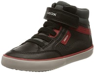 Geox Garçon J Gisli Boy B Sneakers, Black/Red, 24 EU