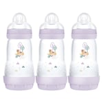 MAM Easy Start Anti-Colic Baby Feeding Milk Bottle Pink Lilac 260ml 3Pk