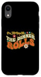 iPhone XR I'm Just Here For The Dinner Rolls Groovy Thanksgiving Case