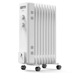 VonHaus Oil Filled Radiator 9 Fin, Oil Heater Portable Electric Free Standing