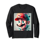 Mario 90s Cartoon Meme - Retro Gaming Fun Long Sleeve T-Shirt