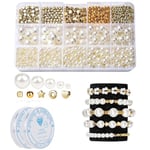 MUYAPAY 720 Pièces Perles pour Bracelet, Kit Bracelet Avec Cordon élastique, Creation Bijoux Perle, Friendship Bracelet Kit Perles Or, Perle pour Bracelet DIY, pour Bracelet, Collier