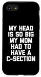 Coque pour iPhone SE (2020) / 7 / 8 My Head Is So Big My Mom Had To Have A C-Section - Drôle