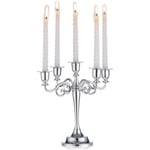 Silver Candelabra Ljusstake 5 Arm Ljusstakar 27cm Hög T