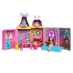 Enchantimals La Maison de l’Amitié Coffret avec mobilier, 1 poupée et Son Animal de Compagnie, Maison de poupée avec 7 Zones de Jeu et 24 Accessoires, HXL53