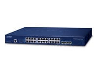 Planet Layer 3 24-Port 10/100/1000T, Håndtert, L3, Gigabit Ethernet (10/100/1000), Full Tosidig, Rack-Montering, 1U