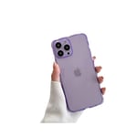 PASUTO Compatible avec l'iPhone 14pro Max Cas, Transparent Mignon Curly Girl Simple Vague Cas de téléphone Portable pour Les Femmes Soft TPU Protection Cas Transparent Violet