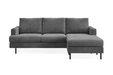 Menard Compact Sofa med Divan 3-seter - sjeselong Grå