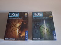 2x Exit the Game Games - The Pharaoh's Tomb & The Abandoned Cabin - New & Sealed