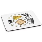 Crazy Cheese And Crackers Man Stars PC Computer Mouse Mat Pad Funny Joke Food