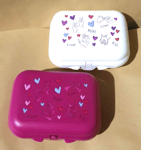 2 PETITE BOITES SURPRISE BETISE GOUTER XOXO LOVE TUPPERWARE sandwich Kindi Twin