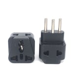 Adaptateur de voyage universel,2 en 1,prise de courant CE,prise US à EU,royaume-uni,US,ue,IL,noir/blanc,nouvelle-zélande,australie,1 pièce - Type Swiss plug-White