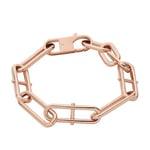 Fossil Women's Heritage D-Link Rose Gold-Tone Stainless Steel Chain Bracelet, JF04671791