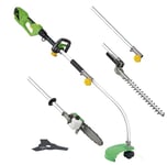 Fartools Outil 900W 4 Fonctions: tronçonneuse, Taille Haies, Coupe Bordure et débrousailleuse, Vitesse de Rotation 7200tr/min, graissage Auto