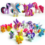 12Pcs My Little Horse Twilight Sparkle Action Figures Model Girl Toy Cake Topper