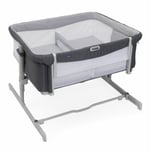 Chicco Next2me Twins Bedside Crib with Enhanced Air Circulation in Grey