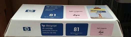 Genuine HP 81 Dye Ink Cartridges 680ml Designjet 5000 5500 Light Magenta C4935A