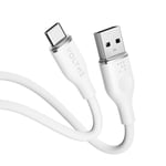 Câble 1,0M Usb Vers Usb-C 2.0 Blanc, Câble De Charge Rapide Chargeur Pd 3A Samsung Ultra Doux Et Flexible, Charger Téléphone À La Maison Ou Bureau Pour Macbook/Ipad/Galaxy/Pixel/Switch/Huawei