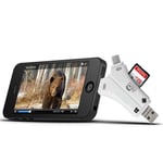 Trail Camera Viewer Game Camera Reader,View Hunting Camera Card,Video for IPad,Mac,Android,SD,Micro SD - Type WHITE