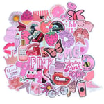 50st Cartoon Pink Girls Stickers DIY resväska bärbar gitarr multifärg