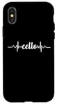 Coque pour iPhone X/XS Cello Heartbeat ECG Violoncello Cellists & String Virtuosos