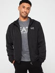 EA7 Emporio Armani Core Id Lightweight Hooded Jacket - Black, Black, Size M, Men