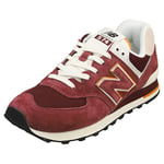 New Balance 574 Mens Burgundy Fashion Trainers - 7.5 UK