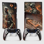 Sticker Pour La Ps5 Black Ops 6, Autocollant Ps 5 Gaming, Console Et Manette, Edition Slim Disque Skin Cod (2 Manettes)