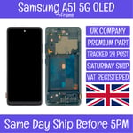 Samsung Galaxy A51 5G SM-A516F OLED LCD Screen Display Touch Digitizer +Frame