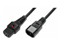 Microconnect - Förlängningskabel För Ström - Power Iec 60320 C13 Låst Till Iec 60320 C14 - 250 V - 10 A - 4 M - Svart