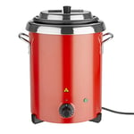 Buffalo GH227 Bouilloire à soupe électrique avec poignées en acier inoxydable Rouge 5,7 l/348 x 255 mm