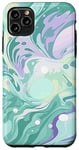 iPhone 11 Pro Max Swirl Green Color Illustration Pattern Abstract Art Case